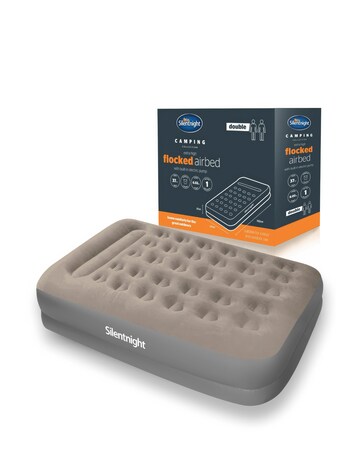 Silentnight Flocked Airbed with Electric Pump - Double