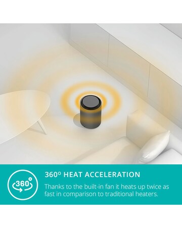 Duux Threesixty Smart Black Ceramic Heater