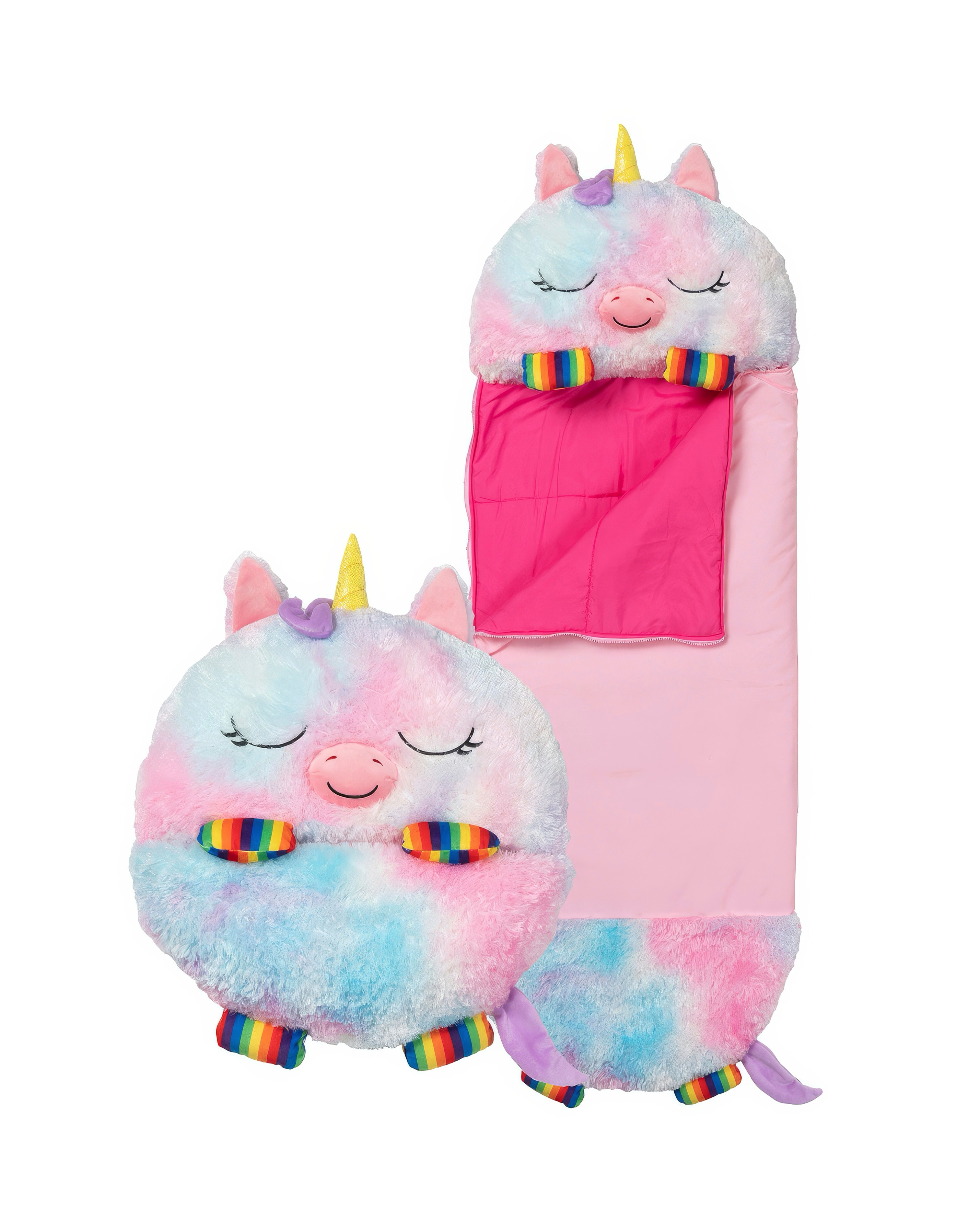 Happy Nappers Rainbow Unicorn Plush Sleeping Bag JD Williams