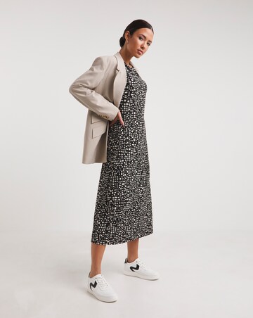 Soft Touch Jersey Midi A-Line Dress