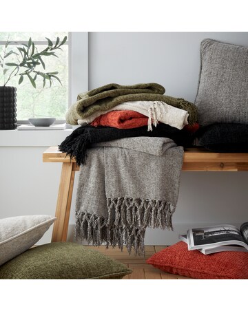 Catherine Lansfield Plain Chenille Cushion