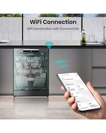 Hisense HS693C60XADUK 16 Place Dishwasher - Silver