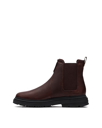 Clarks Badbury Easy Boots - Dark Brown Leather