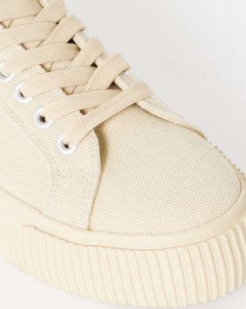 Sicilly Canvas Trainers Chunky Ribbed Sole - Wide Fit (E)