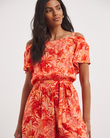 Crinkle Bardot Jumpsuit