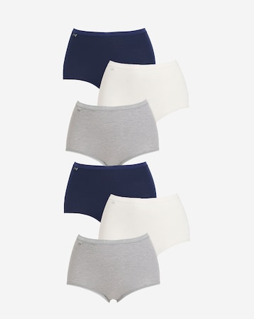 Sloggi (6 Pack) Basic Maxi Cotton Knickers Navy Mix