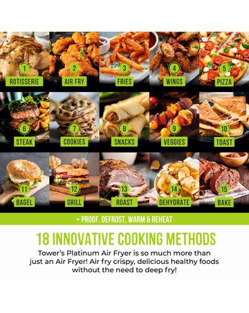 Tower Vortx 30L Air Fryer Oven with Rotisserie Function and XL Viewing Window