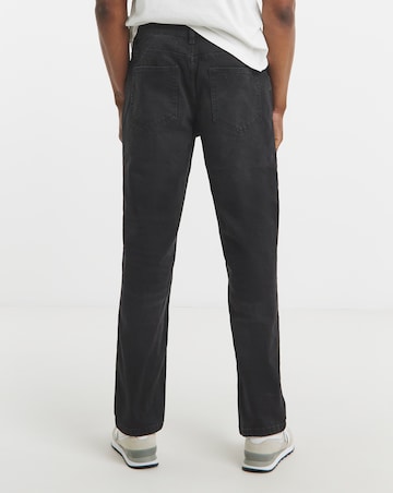 Straight Fit Stretch Jeans Blackwash