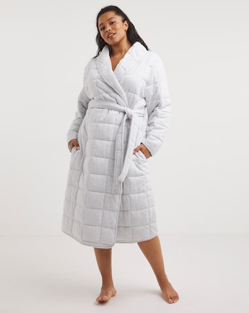 Figleaves Luxury Quilted Long Dressing Gown