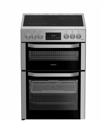Hotpoint HDE6VDCASX 60cm Electric Double Cooker with Air Fry - Stainless Steel