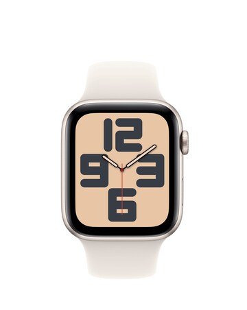 Apple Watch SE GPS 44mm Starlight Aluminium Case with Starlight Sport Band - M/L