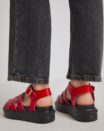 Heavenly Feet Saffron Fisherman Chunky Sandals Wide Fit