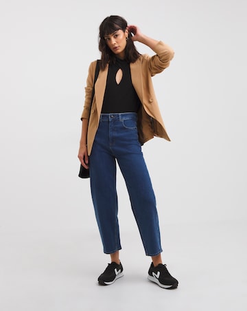 Black High Neck Long Sleeve Cut Out Detail Top