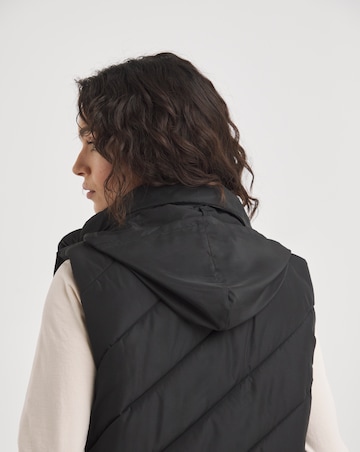 Black Padded Puffer Gilet