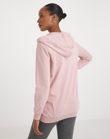The Blush Longline Zip Hoodie