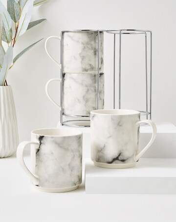 Marble Stacking Mugs