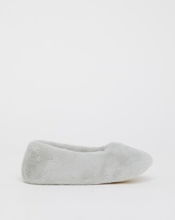 Brandy Fluffy Ballerina Slippers - Wide Fit (E)