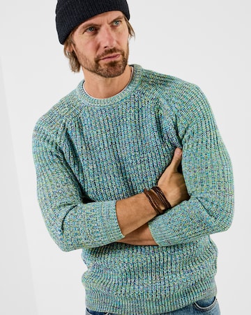 Joe Browns Summer Fresh Crew Knit - Green Multi