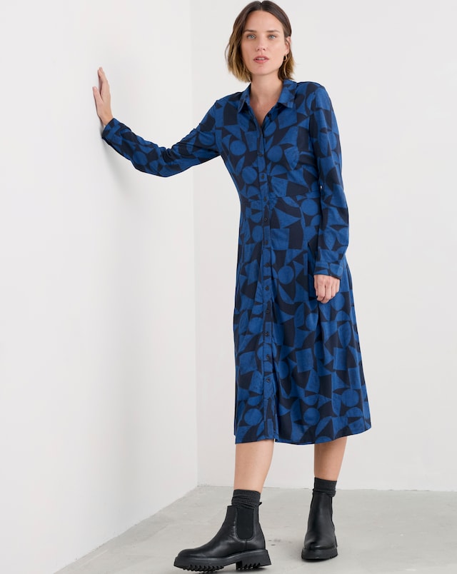 chinese dress ladies Seasalt Line Strokes Short Sleeve Dress