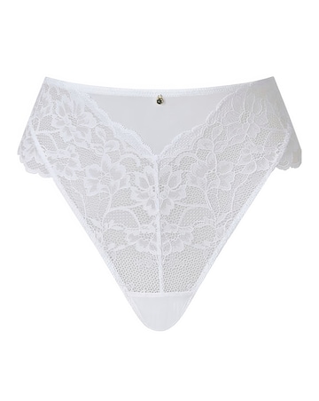 Ann Summers Sexy Lace Planet High Waist Brazillian White