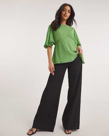 Joanna Hope Metallic Dobby Blouse