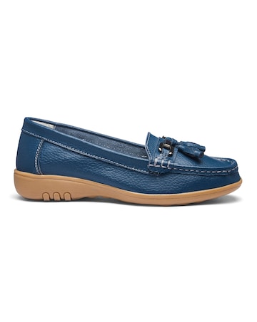 Samara Leather Tassel Detail Loafers Extra Wide EEE Fit