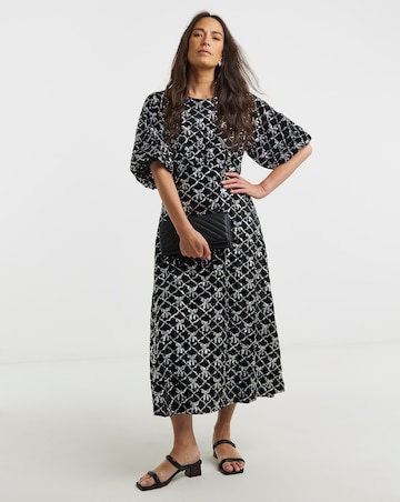 Sequin Bow Velvet Dress