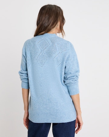 Blue Yoke Stitch Jumper