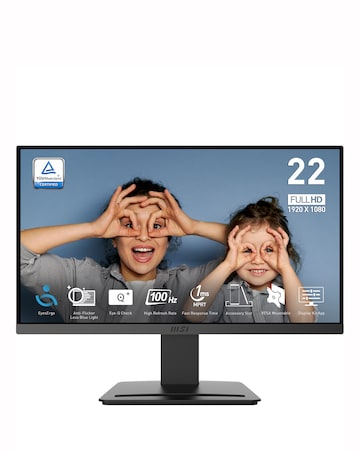 MSI PRO MP223 E2 22in FHD 100Hz 1ms Adaptive-Sync Flat Monitor