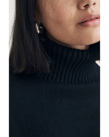 Nobody's Child Black Roll Neck Meet the Jean Jumper