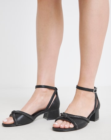 Dotty Diamante Two Part Heels - Extra Wide Fit (EEE)