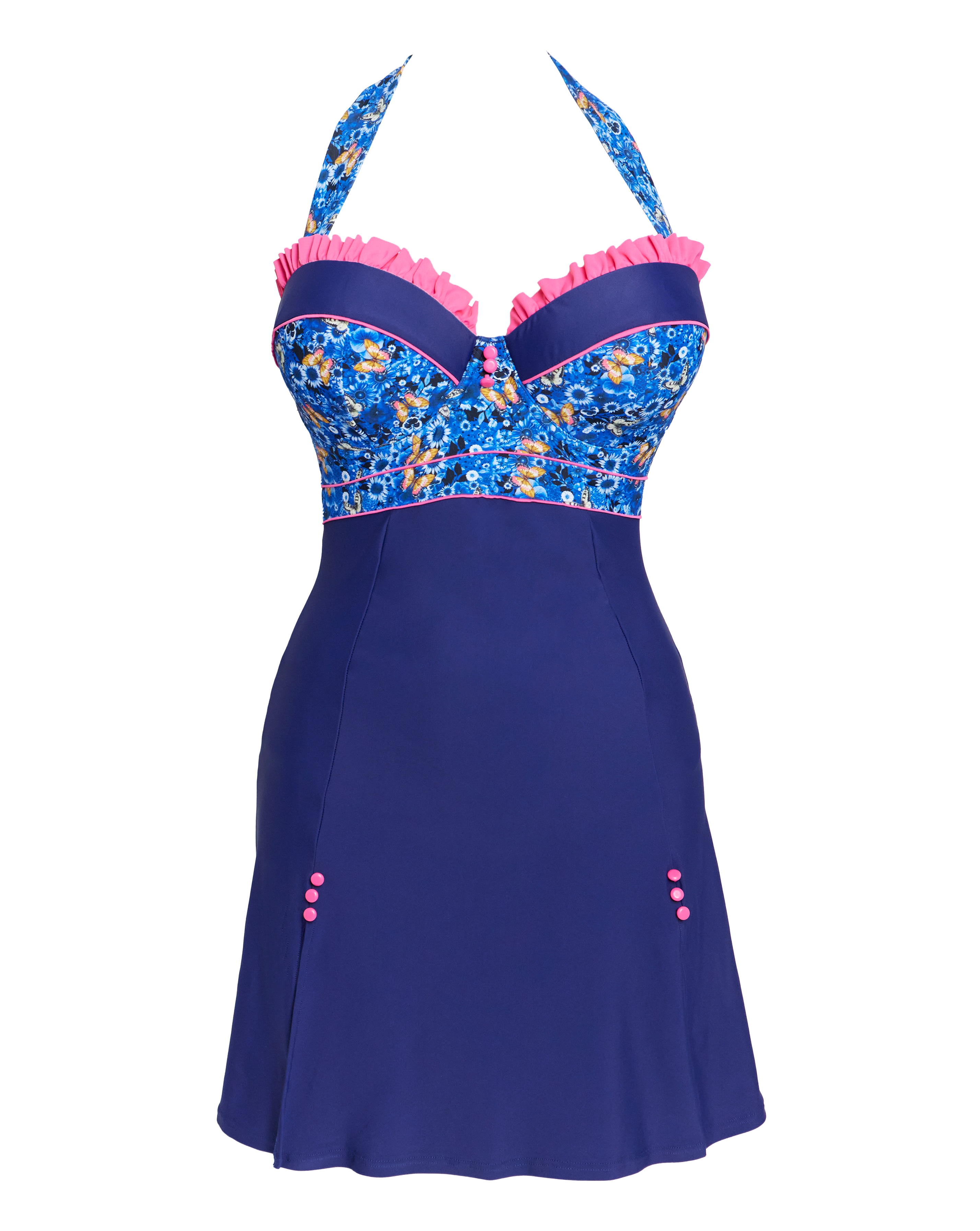 joe browns butterfly dress Zapakasa Women Navy Chiffon Long Mother of the Bride Dress with Ruffles  Ruched A Line V-Neck Wedding Guest Dress