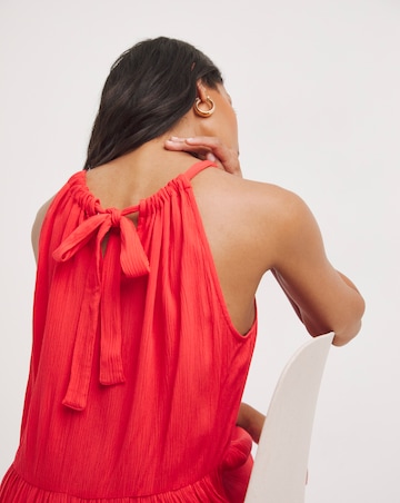 Viscose Crinkle Tiered Cami Dress