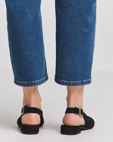 Clemmie Low Block Heel Slingback Shoe - Wide Fit (E)