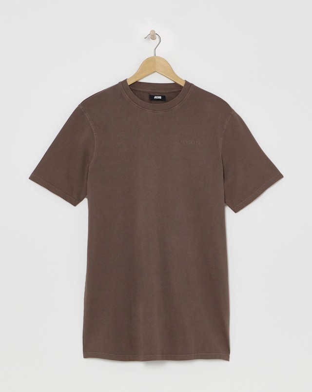 Embroidered Dyed Graphic T-Shirt Long