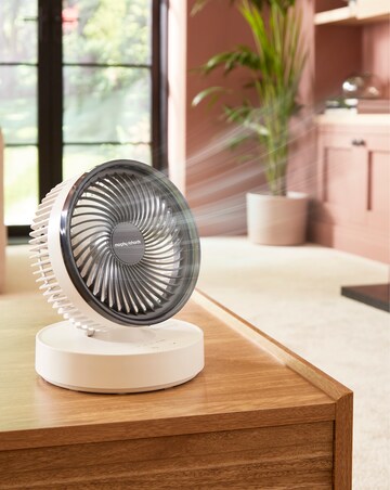 Morphy Richards Air Flex 6in Portable Oscillating USB Fan White/Grey