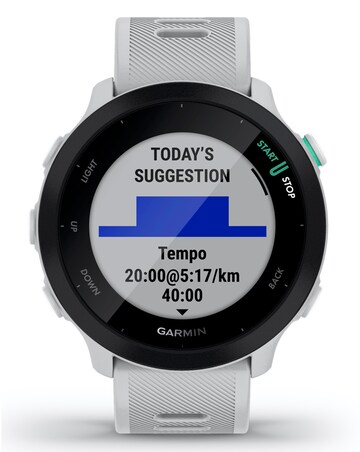 Garmin Forerunner 55 GPS Running Smart Watch - White