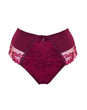 Pour Moi Sofia High Waist Deep Knicker Berry/Pink