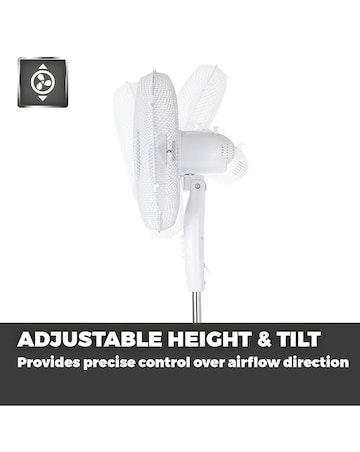 Tower 16 Inch Oscillating White Stand Fan