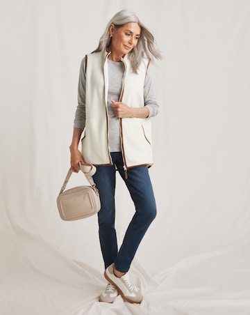 Julipa Zip Up Fleece Gilet With Cord