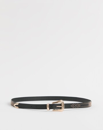 Black Studded Western Detail Belt