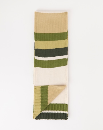 Ribbed Stripe Knitted Scarf