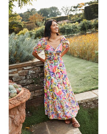 FatFace Rio Art Floral Midi Dress
