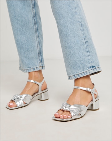 Tamika Volume Twist Flexible Sole Block Heel Sandals - Extra Wide Fit (EEE)