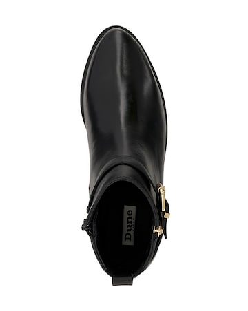 Dune Pepi Leather Buckle Ankle Boots Standard Fit
