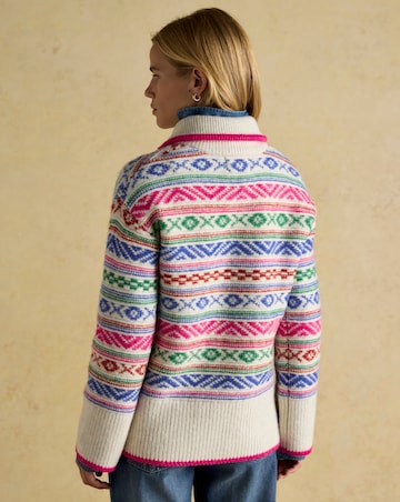 Joules Allway Patterened 1/4 Zip Jumper