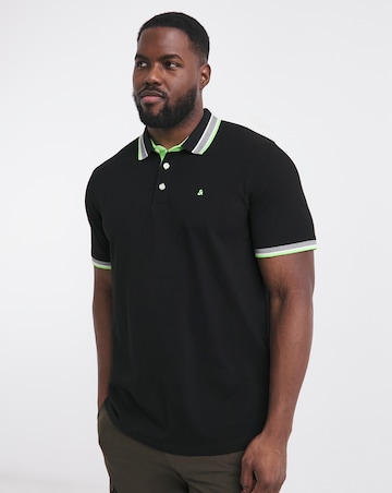 Jack & Jones Premium Paulos Tipped Polo - Black