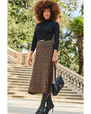 Sosandar 2 in 1 Leopard Midi Dress