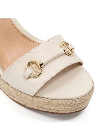 Dune Kai Leather Wedge Sandals D Fit