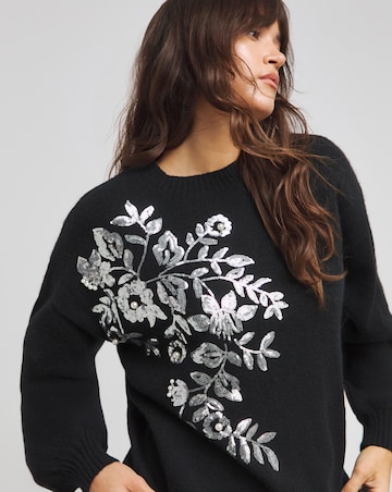 Lovedrobe Floral Sequin Applique Jumper